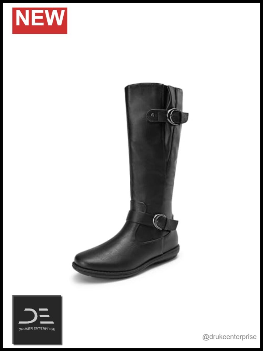 Faux Fur-Lined Knee High Winter Boots Side Zipper Comfort